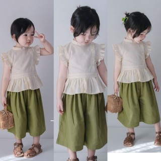 Đồ bộ bé gái thiết kế chất đũi mềm mát size (8-18kg)