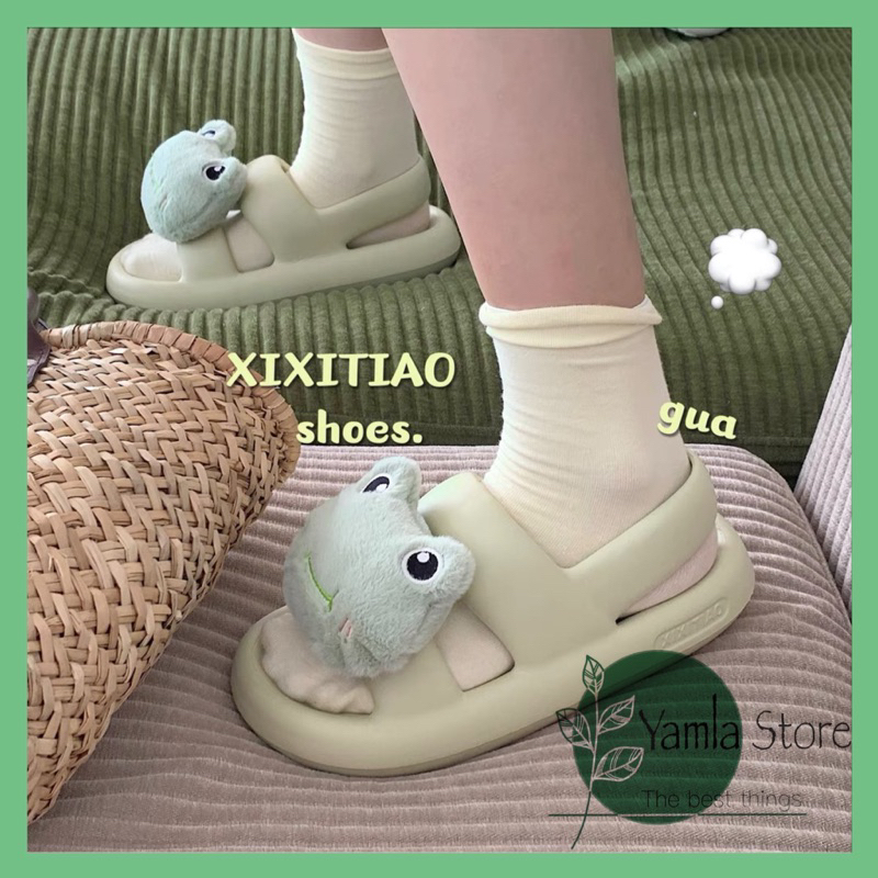 {Có Sẵn}Sandal nhựa dẻo quai ngang stick bông siêu cưng dành cho nữ mang đi học,đi làm,đi chơi