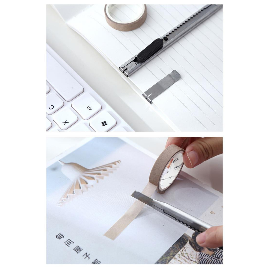 Dao rọc giấy mini nhỏ gọn, dao rọc giấy văn phòng tiện dụng