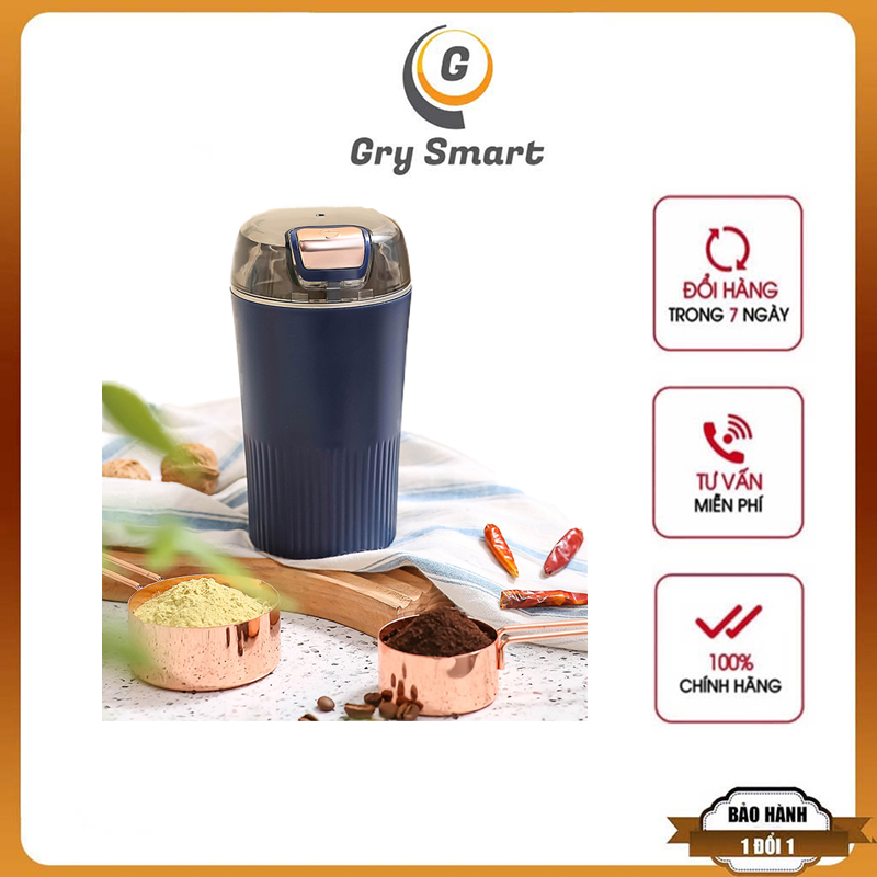 Máy Xay Hạt Khô Cầm Tay Đa Năng Cực Nhanh Công Suất Lớn 300W Lưỡi 4 Cánh Xay Bột Ngũ Cốc Cafe Thảo Dược Các Loại Hạt