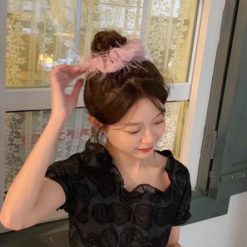Buộc Tóc Vải Tua Rua Cho Nữ. Buộc Tóc Kiểu Mới Hàn Quốc.