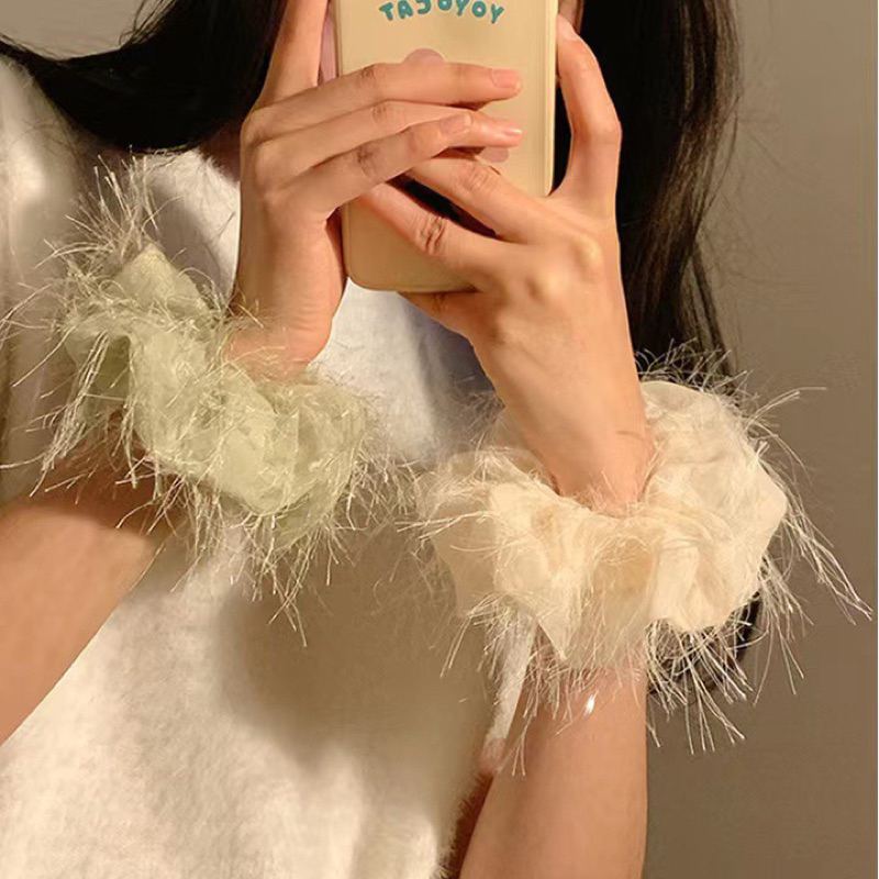 Buộc Tóc Vải Tua Rua Cho Nữ. Buộc Tóc Kiểu Mới Hàn Quốc.