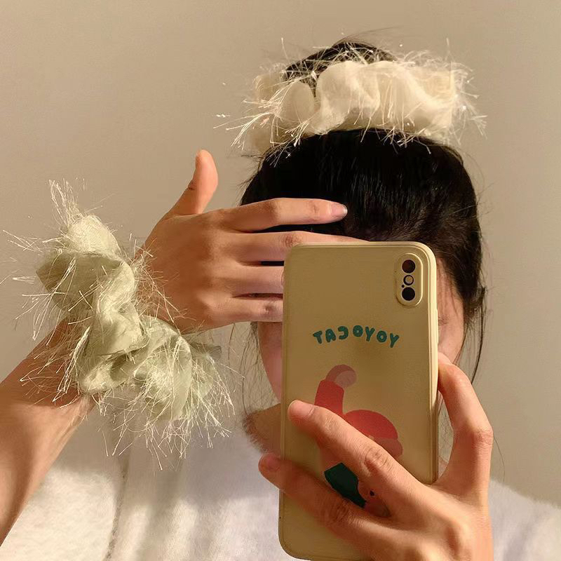 Buộc Tóc Vải Tua Rua Cho Nữ. Buộc Tóc Kiểu Mới Hàn Quốc.