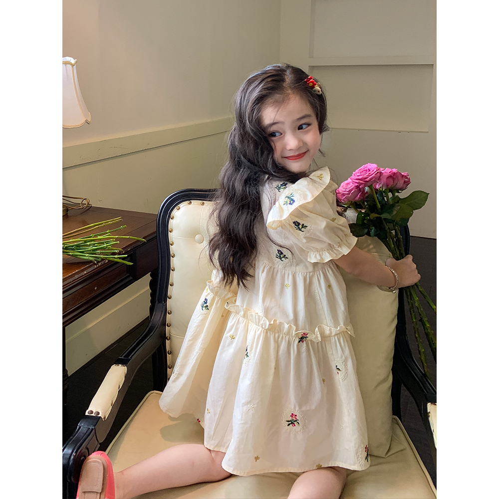 Váy Đầm Trẻ Em Thiết Kế Babydoll Công Chúa Hoa Nhí Xinh Dễ Thương Cho Bé Gái Mùa Hè Size Nhí, Đại - BABY066