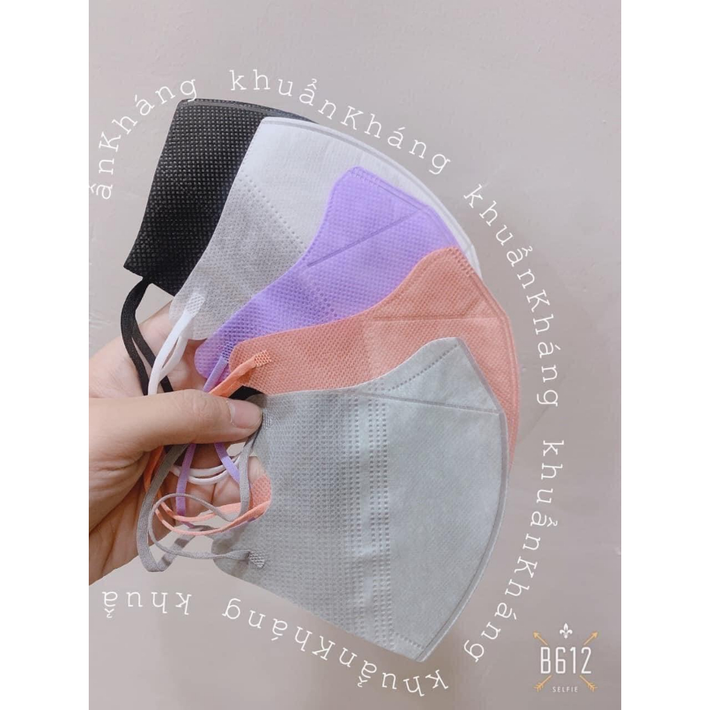 Thùng 100 chiếc Khẩu Trang 5D Thái Lan CAREON Kháng Khuẩn, Nhiều Màu Lạ Hottrend