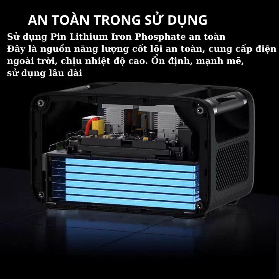 Trạm sạc đa năng Baseus công xuất đầu ra 600w/576wh dung lượng lưu trữ 108.000mAh, kích thước 29*22*18cm