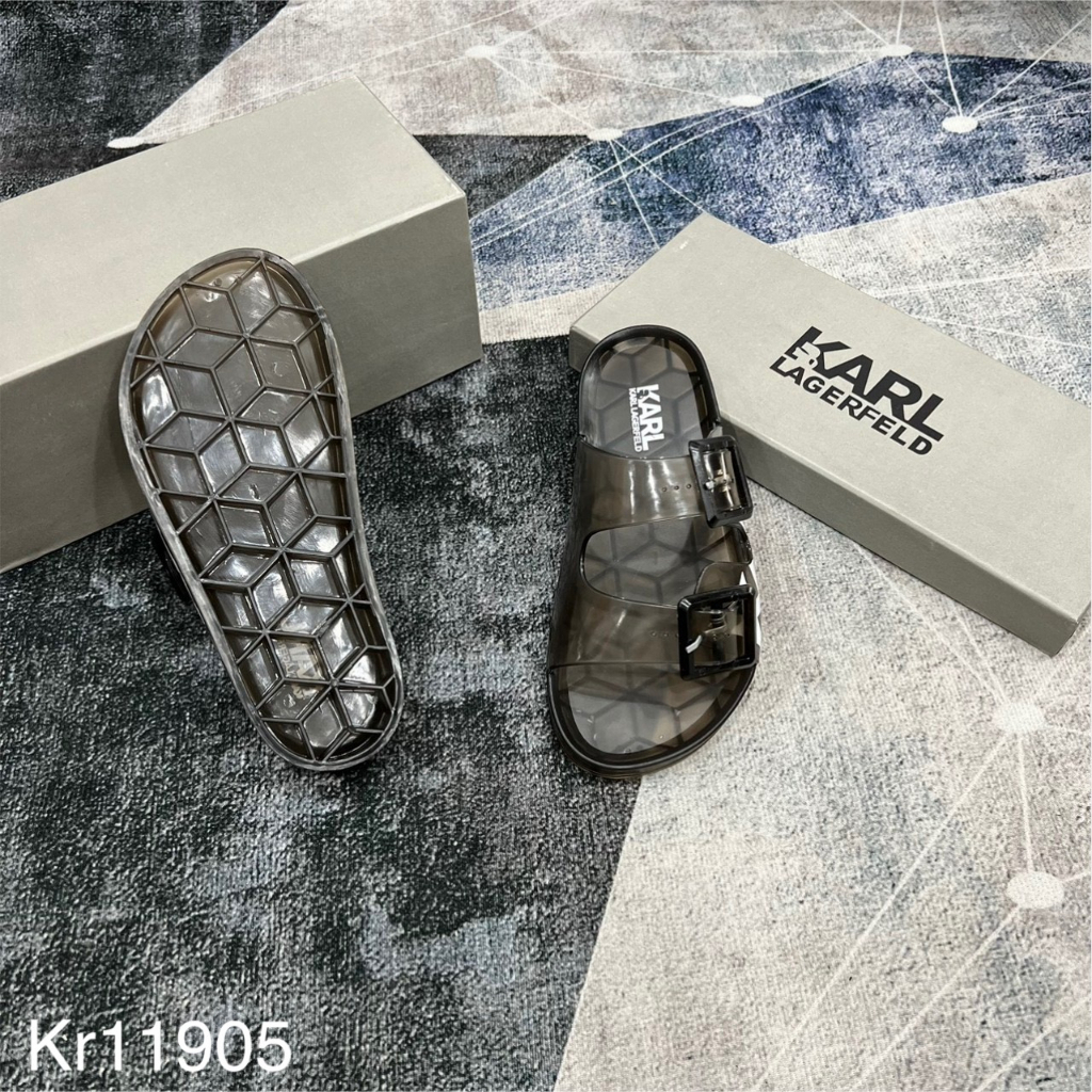 Dép Sandald Karl In Chữ Siêu Đẹp - Dép Quai Ngang Karl Trong Suốt Siêu Chất Hot Nhất 2023