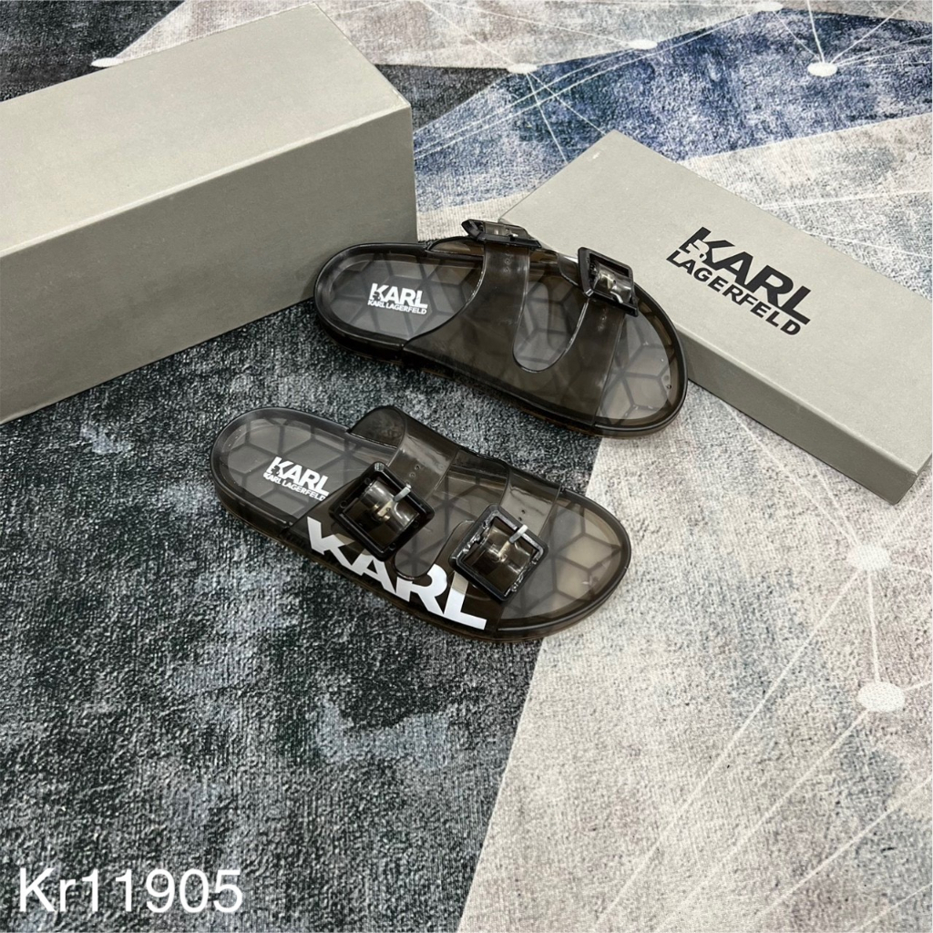 Dép Sandald Karl In Chữ Siêu Đẹp - Dép Quai Ngang Karl Trong Suốt Siêu Chất Hot Nhất 2023