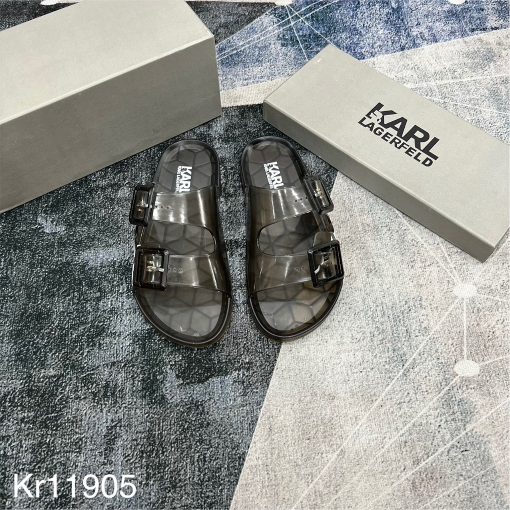 Dép Sandald Karl In Chữ Siêu Đẹp - Dép Quai Ngang Karl Trong Suốt Siêu Chất Hot Nhất 2023
