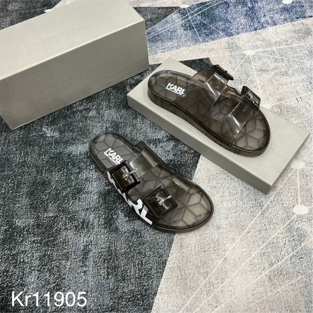 Dép Sandald Karl In Chữ Siêu Đẹp - Dép Quai Ngang Karl Trong Suốt Siêu Chất Hot Nhất 2023