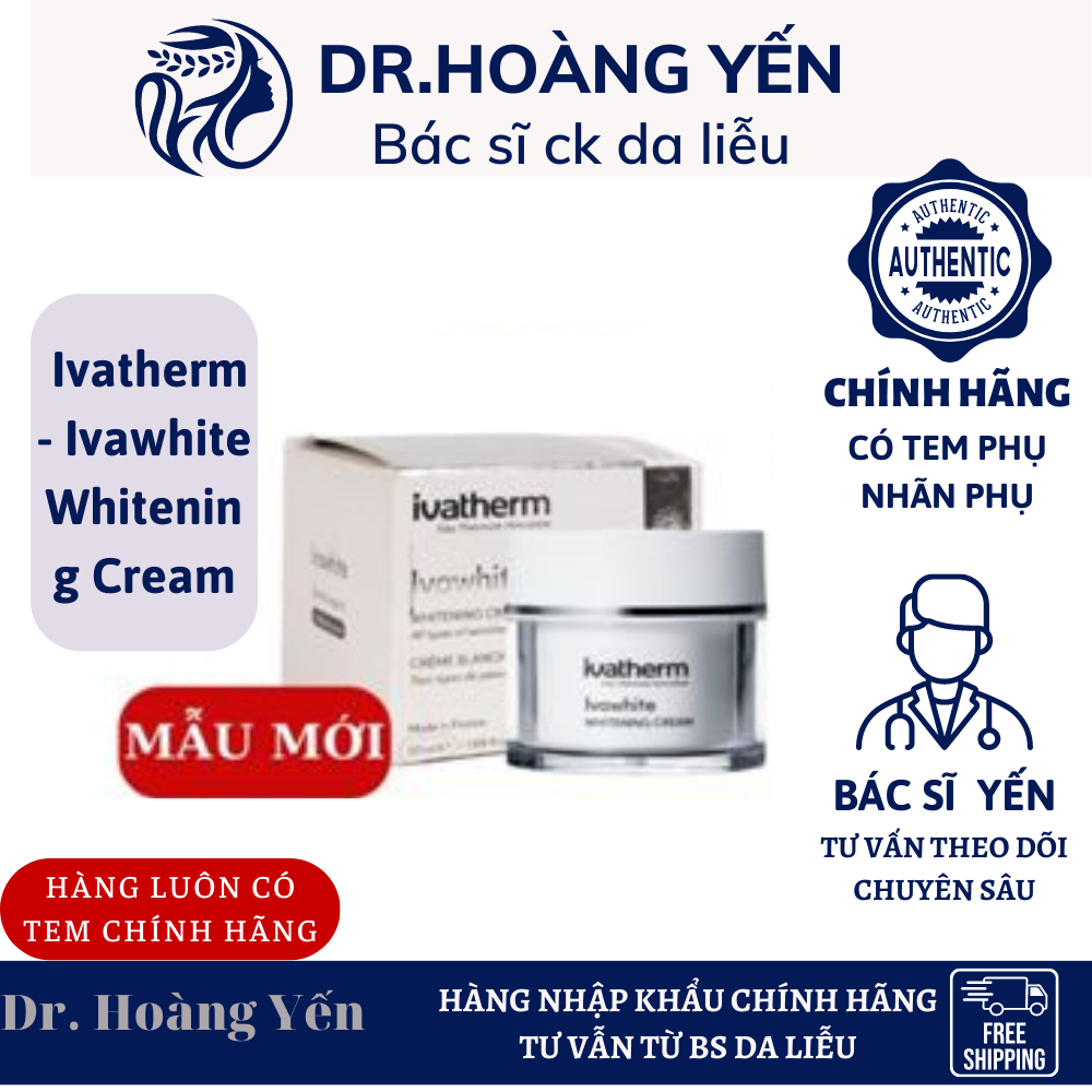 Ivatherm - Ivawhite Whitening Cream / Kem Dứt Điểm Nám Và Làm Sáng Da 30g - Bs Hoàng Yến