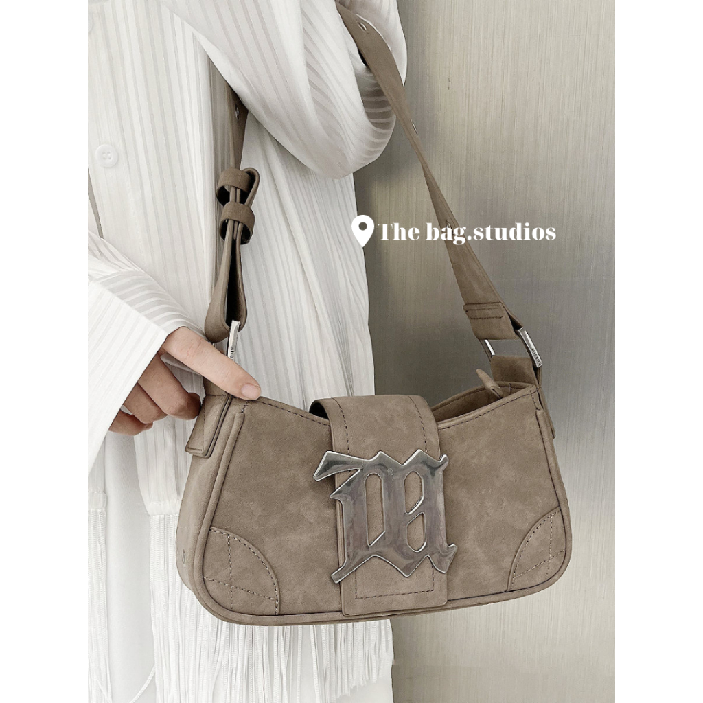 Túi xách nữ đeo vai phong cách Y2K họa tiết chữ M thời trang Âu Mỹ