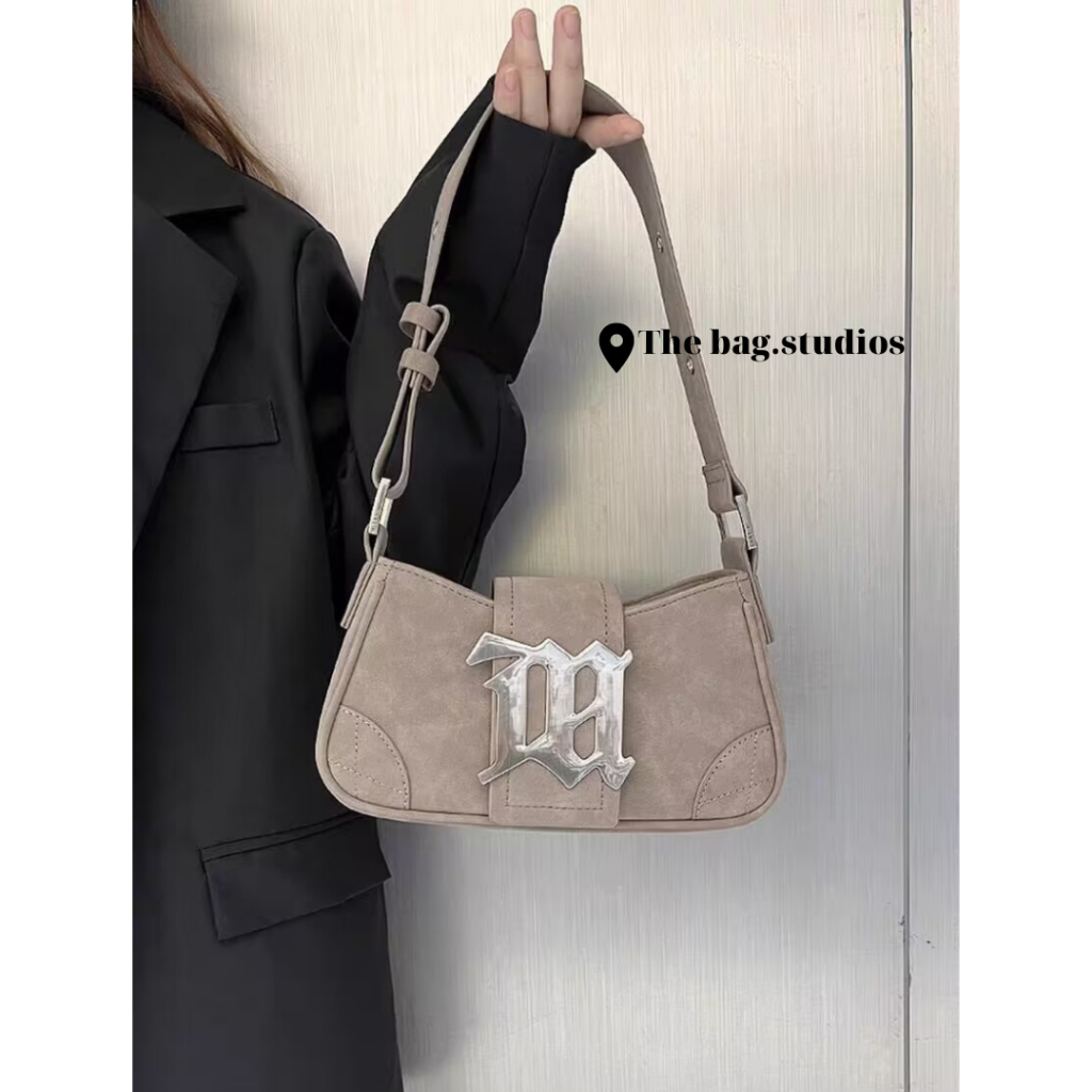 Túi xách nữ đeo vai phong cách Y2K họa tiết chữ M thời trang Âu Mỹ