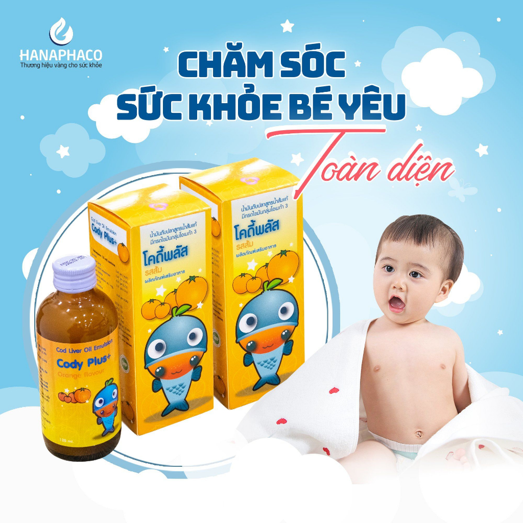 Dầu gan cá tuyết Cody Plus+ - Thông minh sáng mắt - 120ml