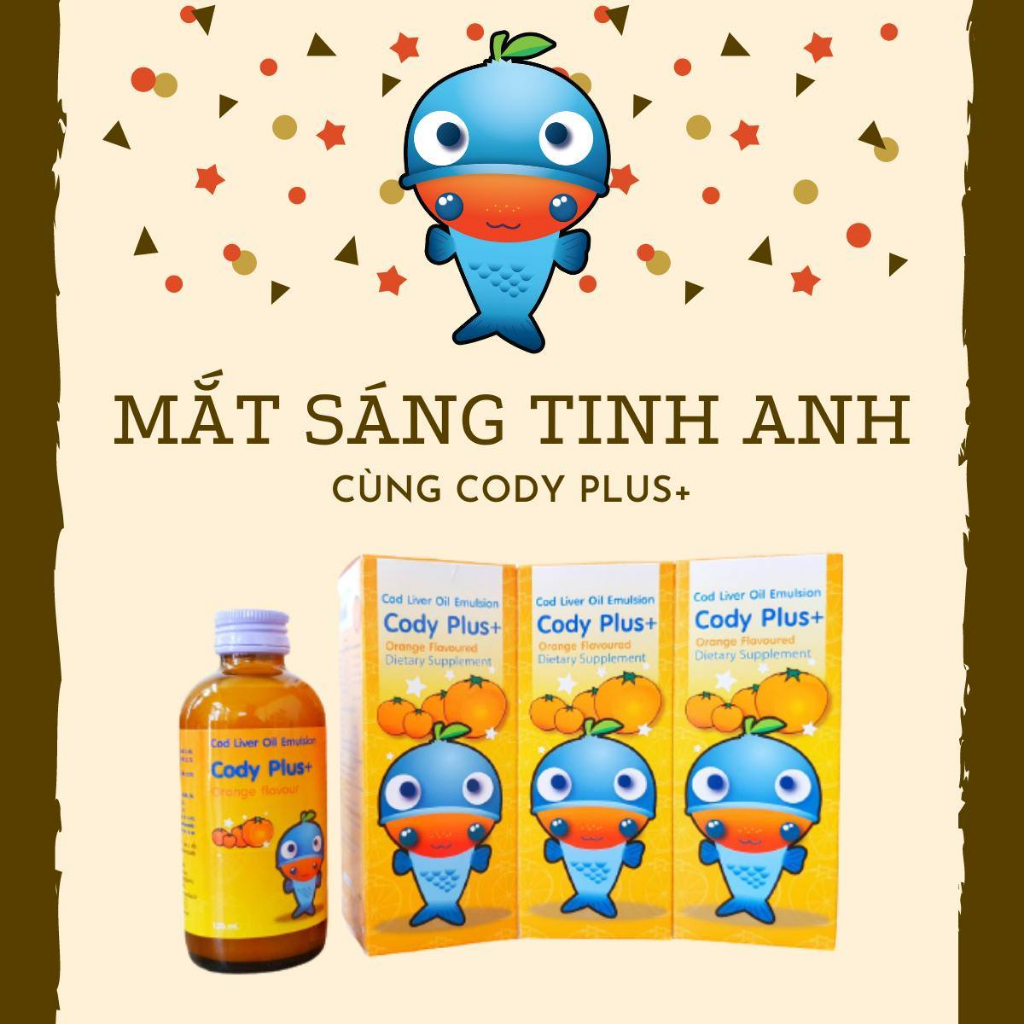 Dầu gan cá tuyết Cody Plus+ - Thông minh sáng mắt - 120ml