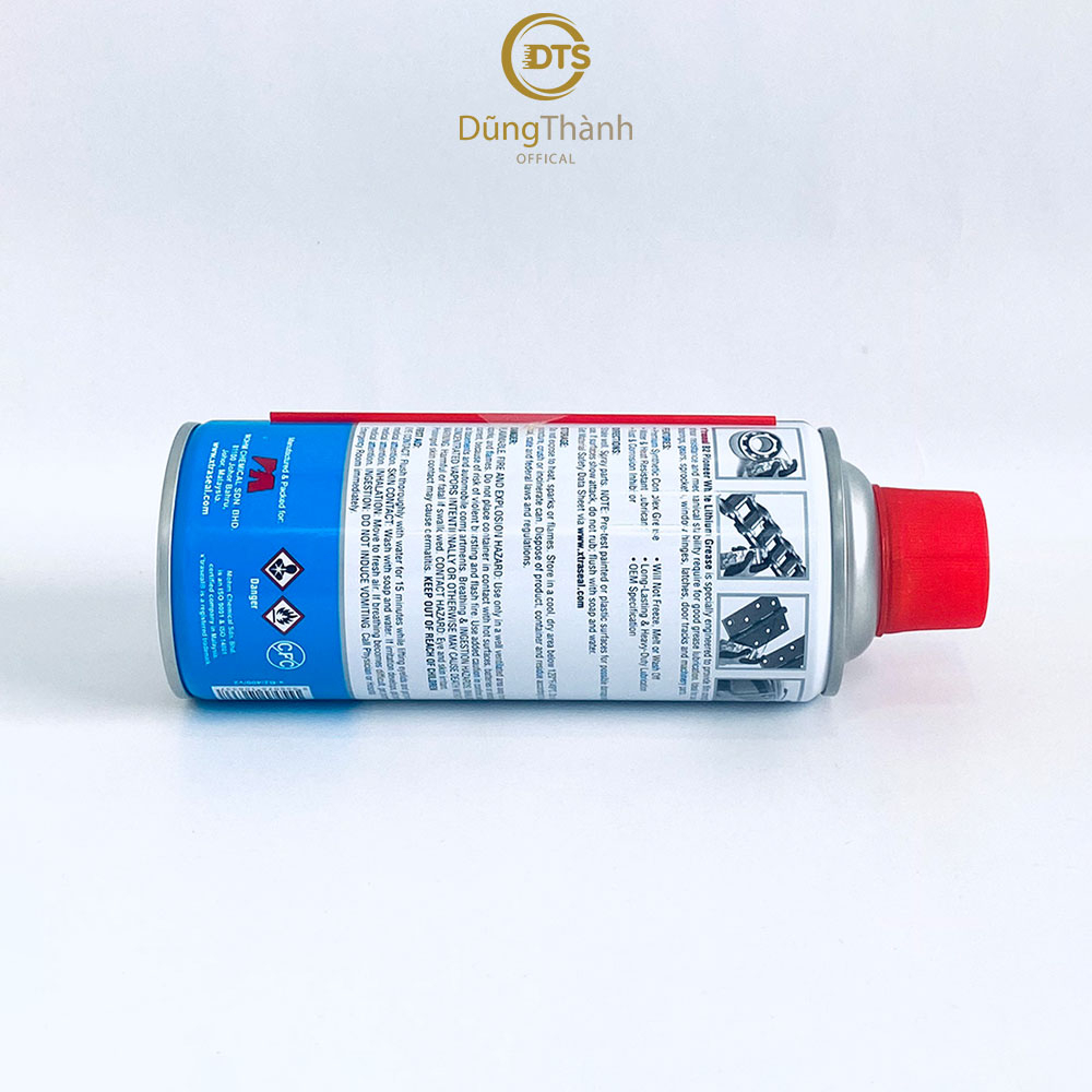 Dưỡng sên mỡ bò chịu nhiệt cao cấp XTRASEAL bôi trơn đa năng mỡ bò nước bình xịt màu trắng B2 400ml