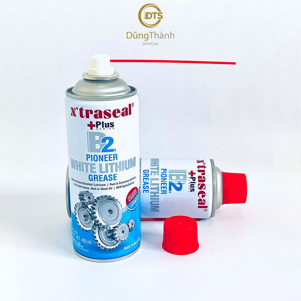 Dưỡng sên mỡ bò chịu nhiệt cao cấp XTRASEAL bôi trơn đa năng mỡ bò nước bình xịt màu trắng B2 400ml
