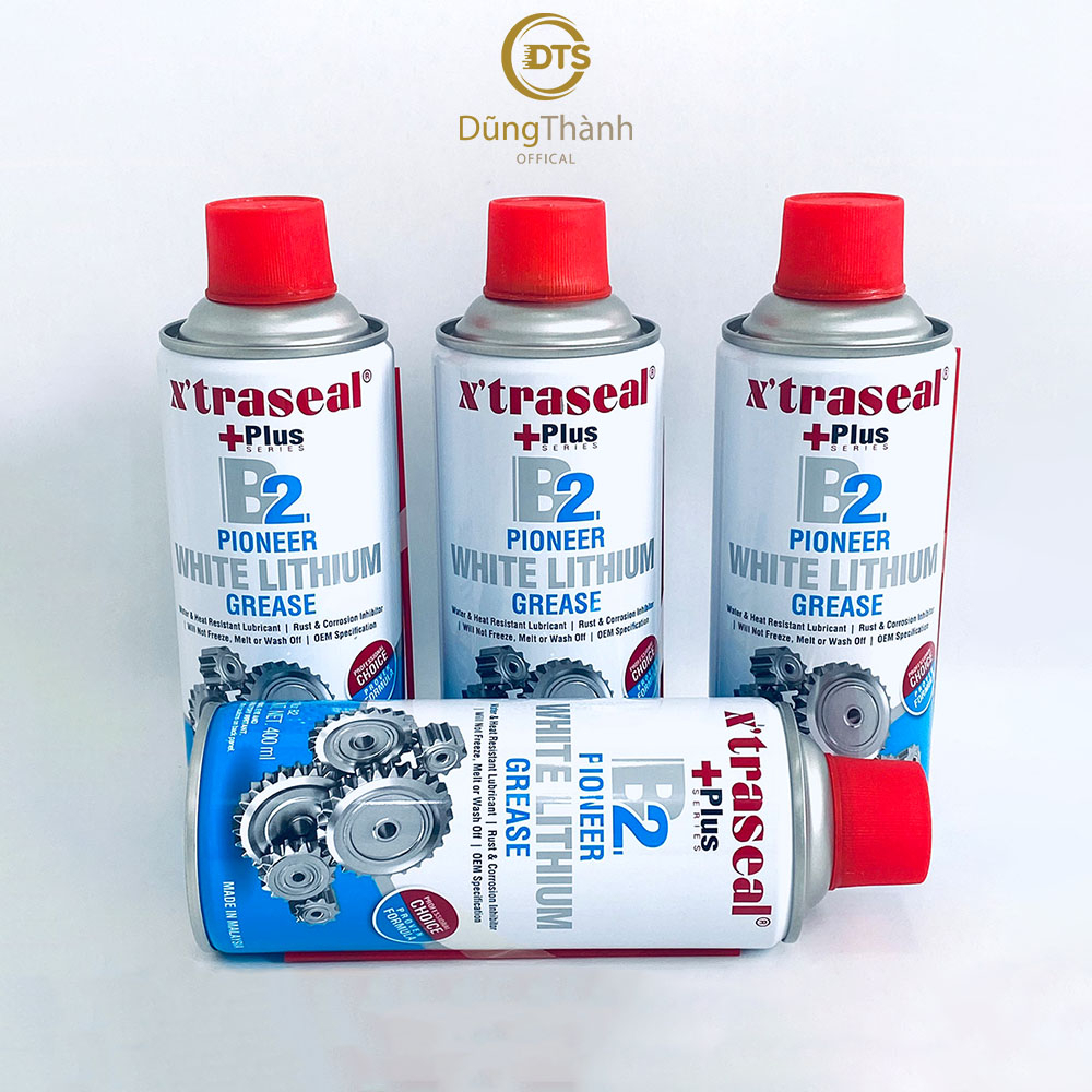 Dưỡng sên mỡ bò chịu nhiệt cao cấp XTRASEAL bôi trơn đa năng mỡ bò nước bình xịt màu trắng B2 400ml