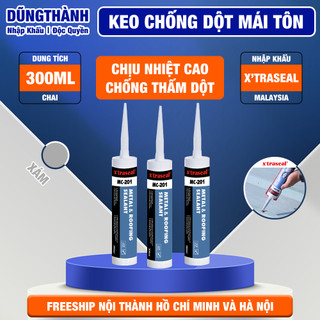 Keo chống thấm keo chống dột đinh vít XTRASEAL MC-201 chịu nhiệt cao dạng sệt đóng rắn bề mặt màu xám 300ml