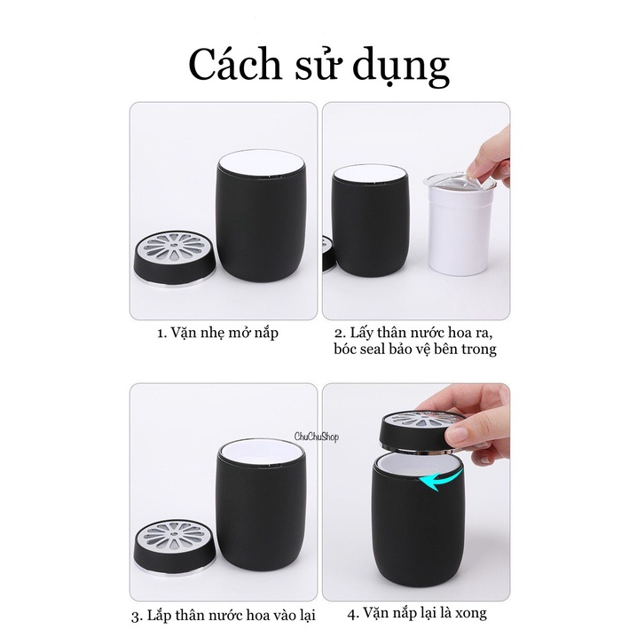 - HÀNG MỚI VỀ - Nước hoa xe hơi dạng sáp, kiểu dáng hình trụ đơn giản sang trọng, mùi hương nước hoa