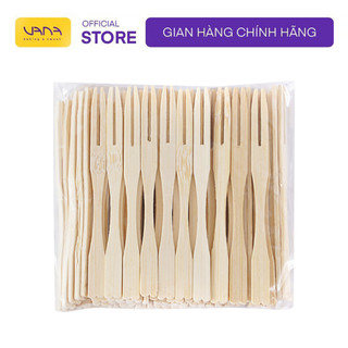 Set 100 nĩa gỗ dùng một lần dài 9cm an toàn tiện lợi