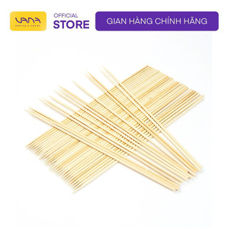Que xiên gỗ tre thực phẩm, đồ nướng, trái cây, viên chiên an toàn 50g