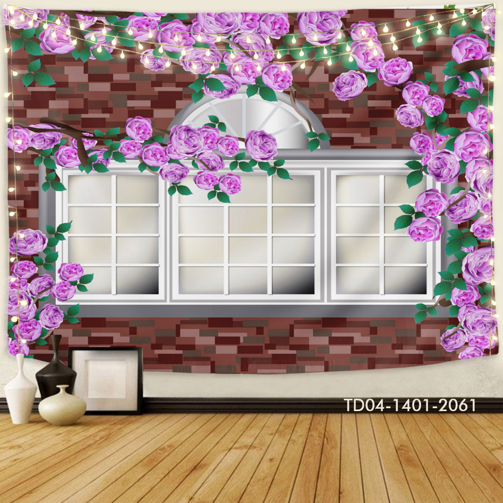 Tranh vải treo tường decor phòng khách, phòng ngủ, sự kiện Tặng kèm bộ móc treo