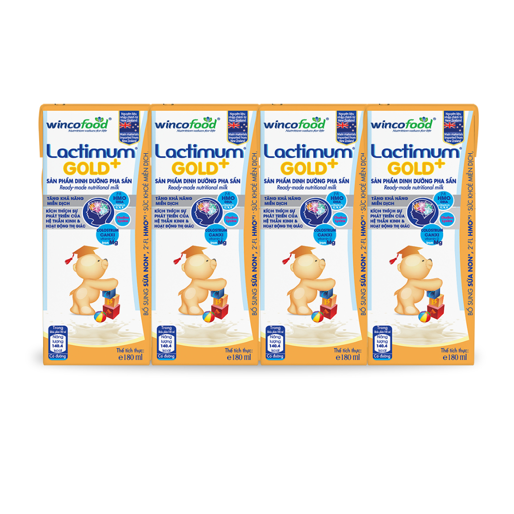 Wincofood Lactimun Gold+ sữa dinh dưỡng pha sẵn thùng 48 hộp (180ml/hộp)