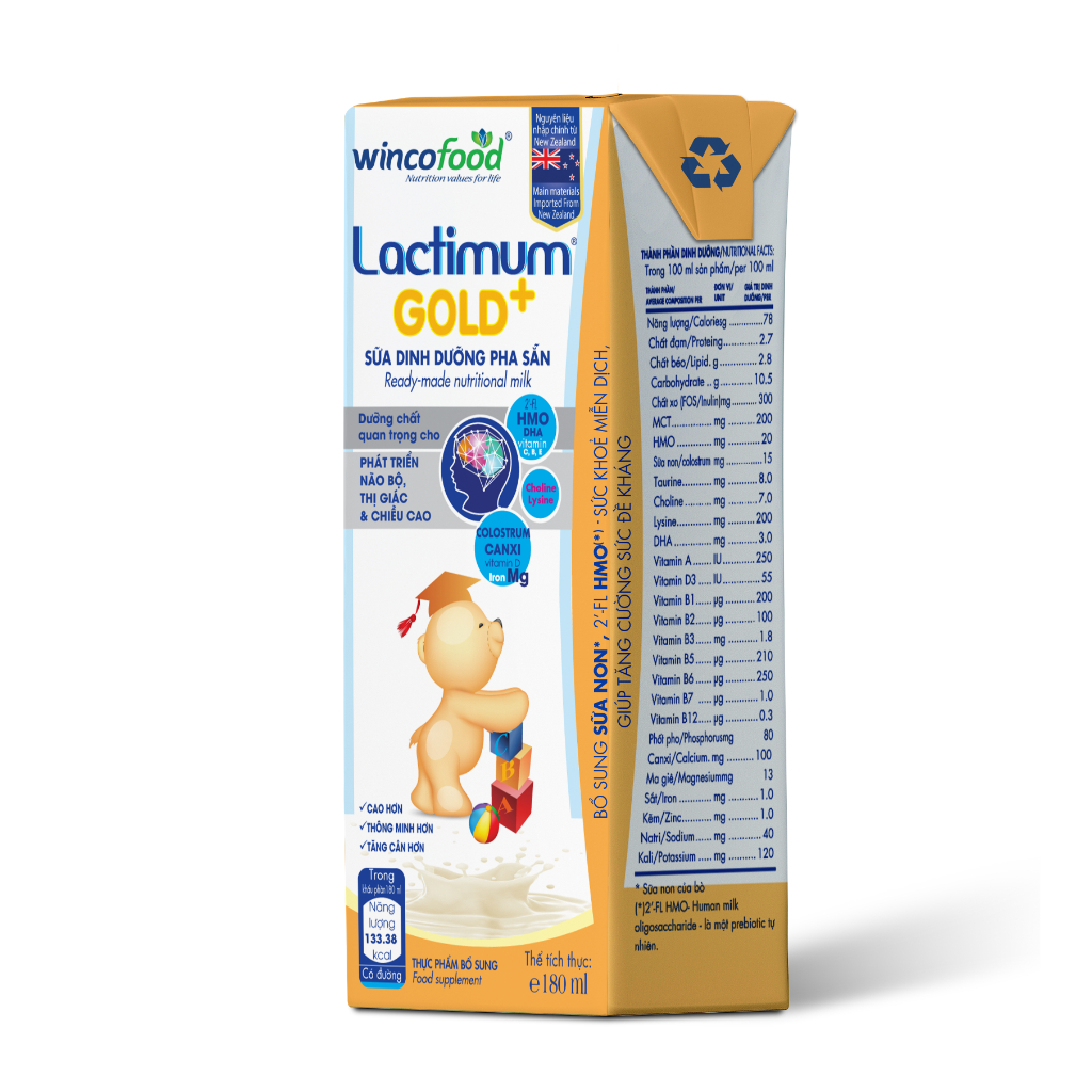 Wincofood Lactimun Gold+ sữa dinh dưỡng pha sẵn thùng 48 hộp (180ml/hộp)