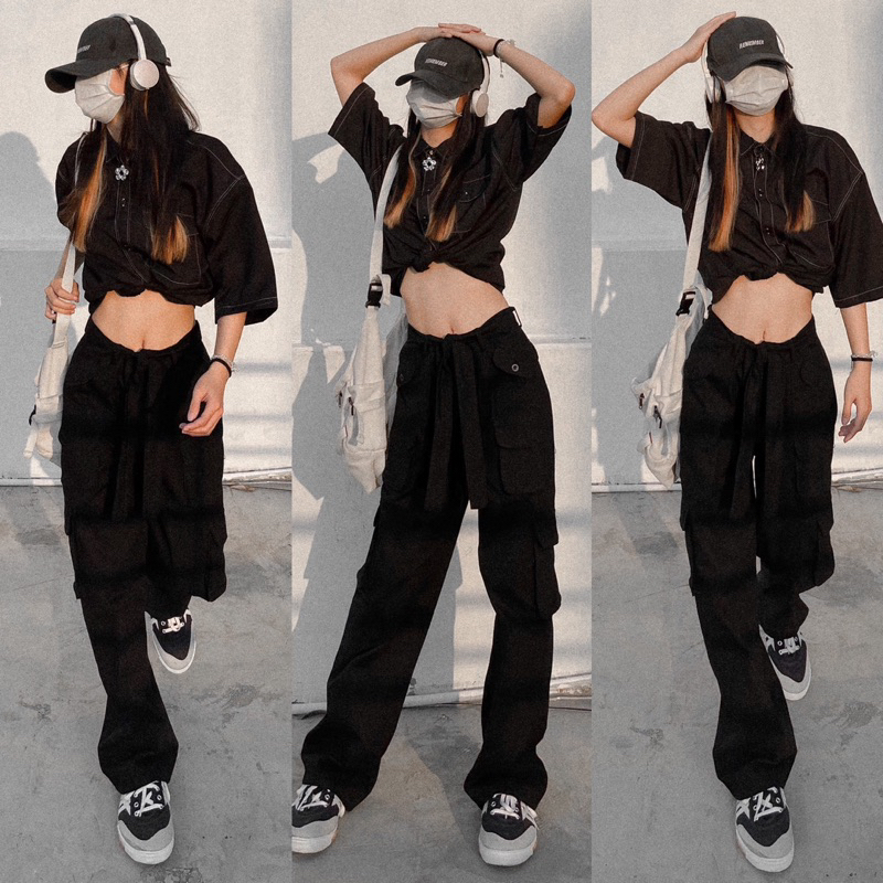 QUẦN CARGO PANT KAKI 8 TÚI HIP HÓP UNISEX CHẤT DÀY CHÁY PHỐ TẶNG KÈM DÂY ĐAI TĂNG ĐỘ CHIẾN -