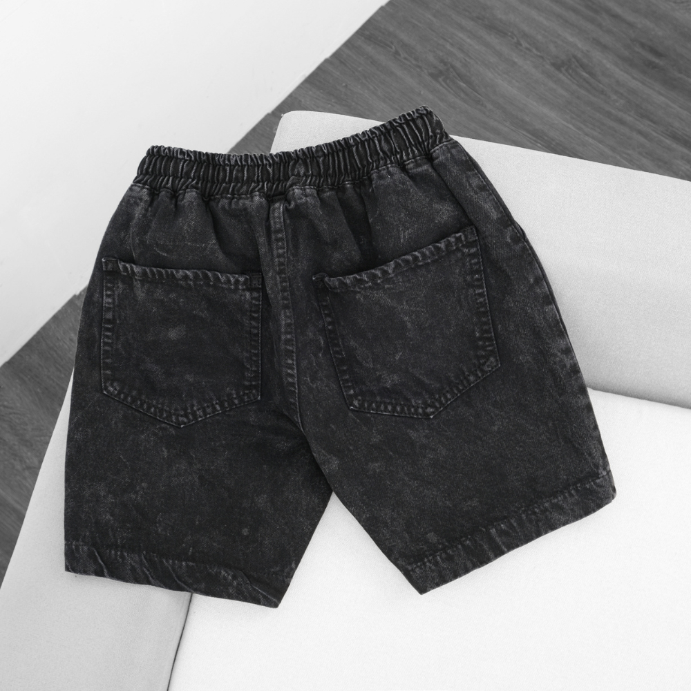 Quần short jeans nam cao cấp BAMIHOME quần đùi Jean vải dày đẹp không bay màu dễ phối đồ QJ03