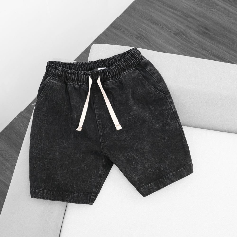 Quần short jeans nam cao cấp BAMIHOME quần đùi Jean vải dày đẹp không bay màu dễ phối đồ QJ03