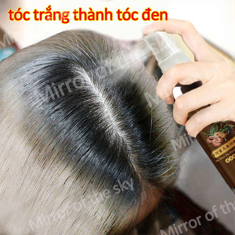 Dưỡng Tóc Tinh Chất Tóc Đen Xit đen tóc100ml nuôi dưỡng mái tóc đen tóc trắng thành tóc đenGiúp tóc dàytự nhiên tóc đen