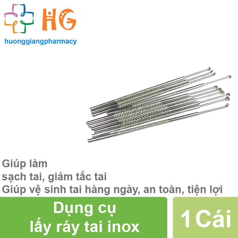 Dụng cụ lấy ráy tai inox Giúp làm sạch tai Giảm tắc tai Giúp vệ sinh tai hàng ngày An toàn và tiện lợi