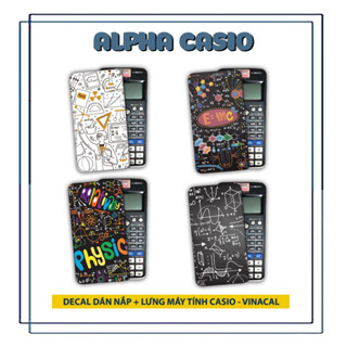 Miếng dán decal các môn học cho máy tính bỏ túi casio fx 580vnx, fx 570vnplus, fx880 BTG, 570esplus, 570 Eddtion Vinacal