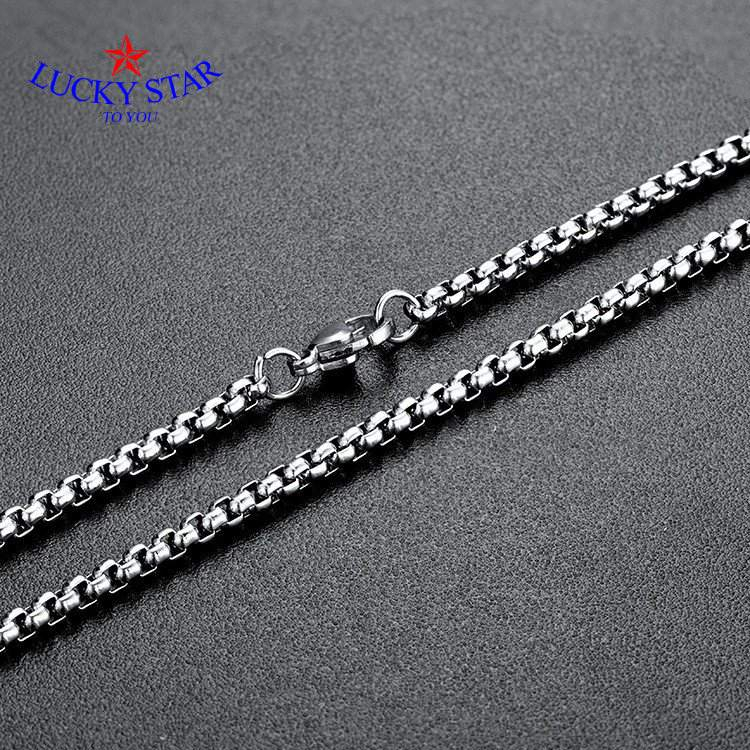 Dây chuyền xích trơn đẹp bảng 3mm inox thời trang nam nữ đeo mãi mãi không đen - cắt dây theo yêu cầu