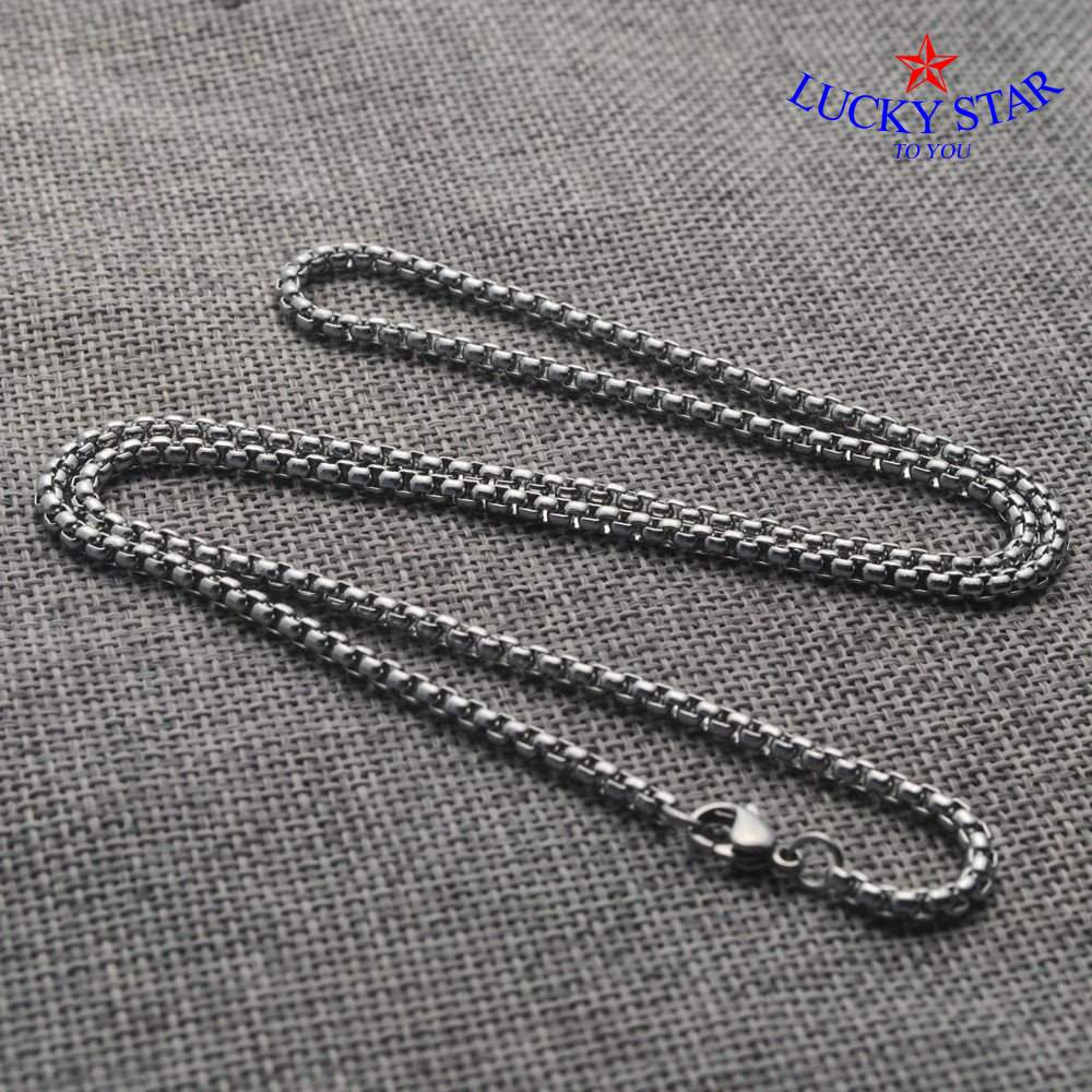 Dây chuyền xích trơn đẹp bảng 3mm inox thời trang nam nữ đeo mãi mãi không đen - cắt dây theo yêu cầu