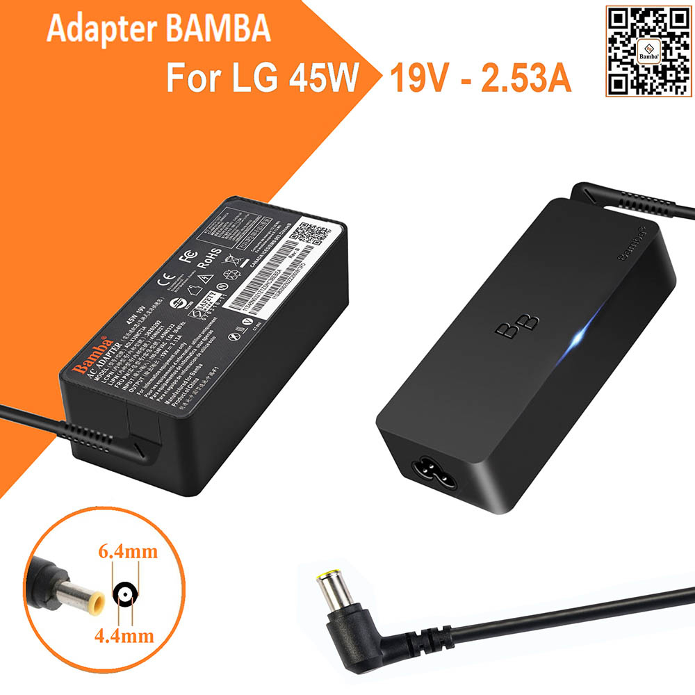 Cục nguồn Bamba 19V – 2.53A (đầu kim) Dùng cho màn hình LG