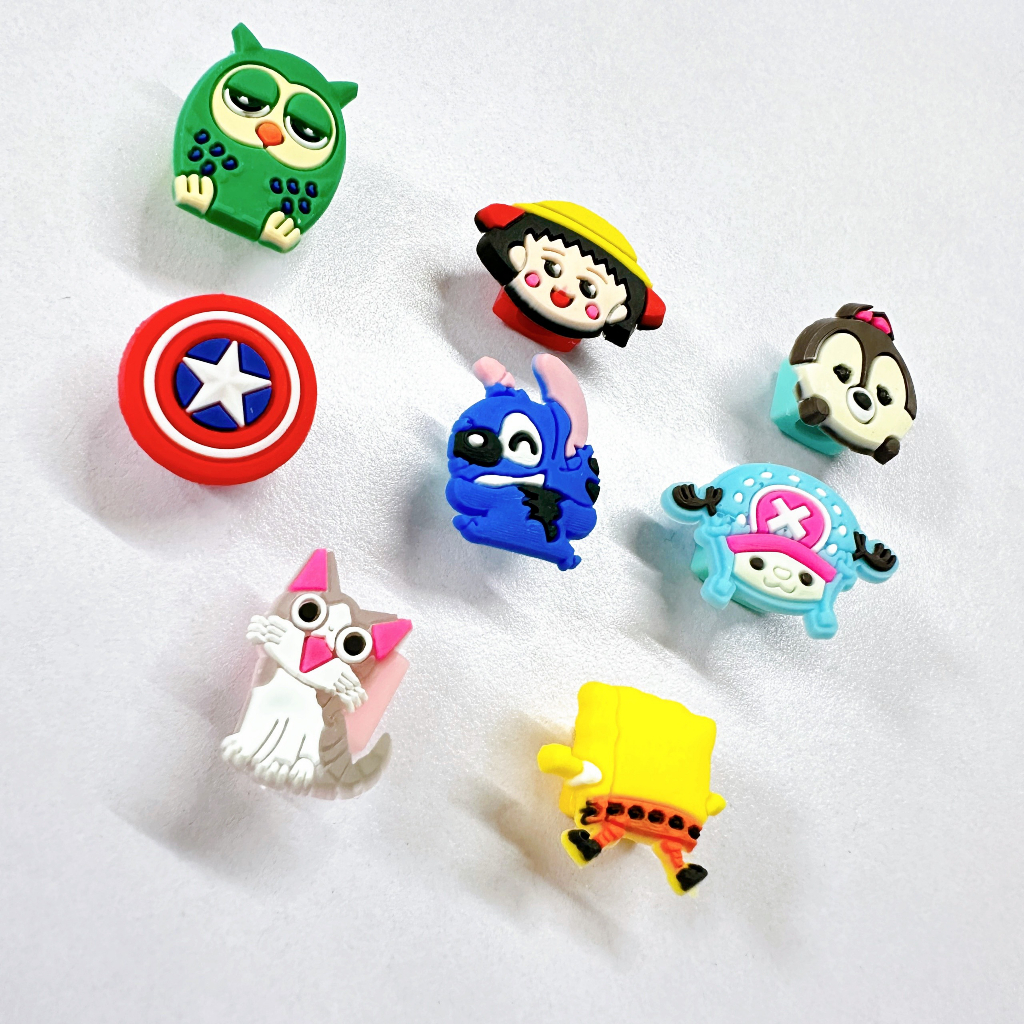 Đầu bảo vệ dây cáp sạc bằng silicon hình thú hoạt hình cho Android, IP