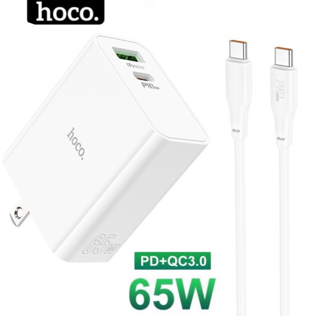 Củ sạc 65W chính hãng Hoco Bộ sạc nhanh kèm dây sạc 100w type c to typec cho samsung laptop macbook ...vv