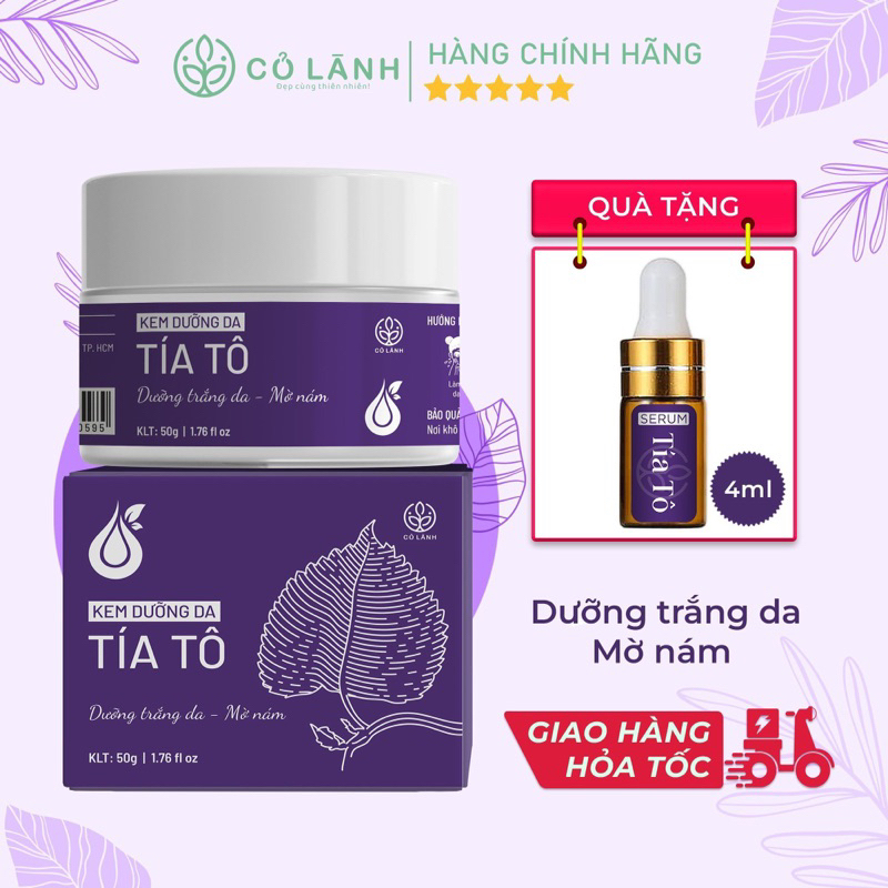 Kem dưỡng trắng da chiết xuất từ lá cây tía tô Cỏ Lành 50gram