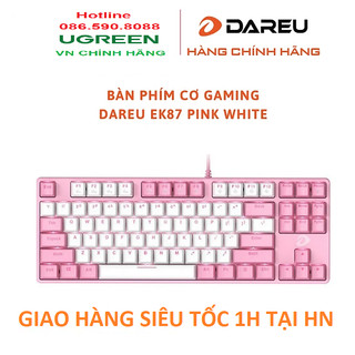 Bàn phím cơ dareu ek1280s pink-white brown/ red/ blue switch led rgb - chính hãng, bh 24 tháng