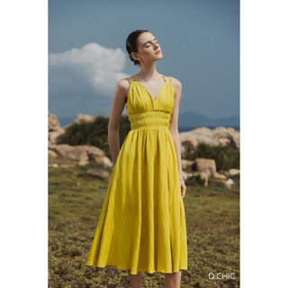 Váy dây xếp ly nhún eo D.CHIC MS: 2823258