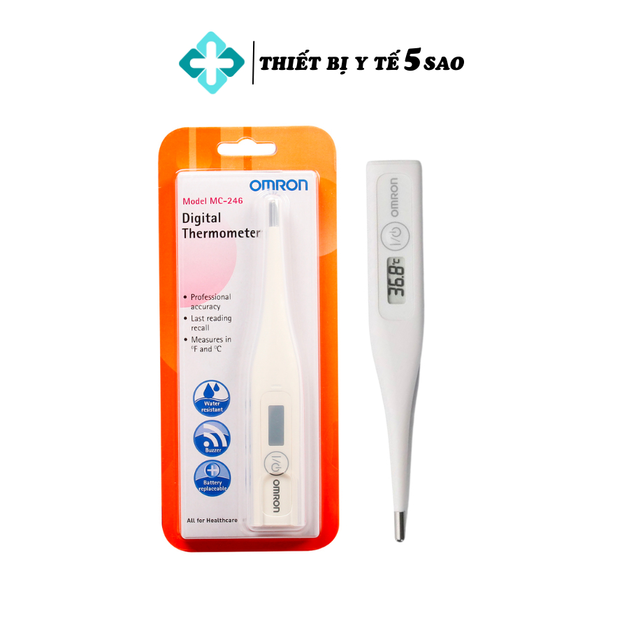 Nhiệt kế điện tử Omron 246 đo miệng nách, hậu môn dùng được cho bé và cả gia đình