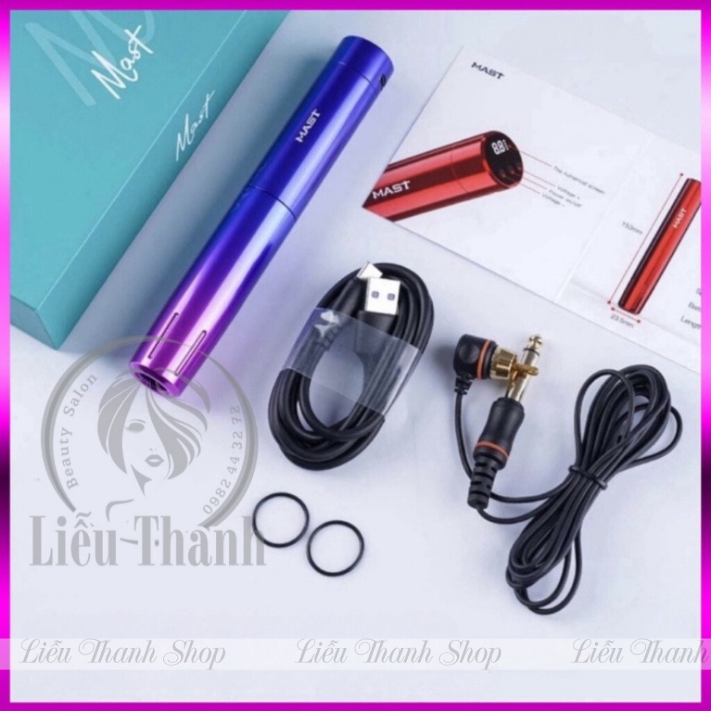 Máy Pen Mast Y22 mini đời mới tích điện phun xăm Thẩm Mỹ - Phun môi Nhanh 15 phút,thêu sợi đẹp - LieuThanhshop