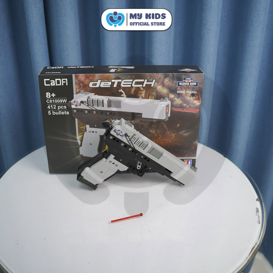 412 Chi Tiết - Đồ Chơi Lắp Ráp Kiểu Lego Súng Đồ Chơi Mô Hình Súng Lục M23 Phụt Mảnh Lego - C81009W Tỉ Lệ 1:1