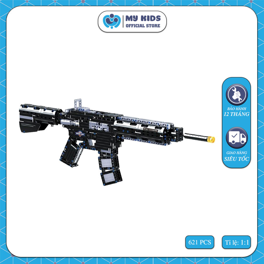 Đồ Chơi Lắp Ráp Kiểu Lego Súng Đồ Chơi Mô Hình Tiểu Liên M4A1 Tỉ Lệ 1:1 - PUBG, CSGO, CF, FREE FIRE