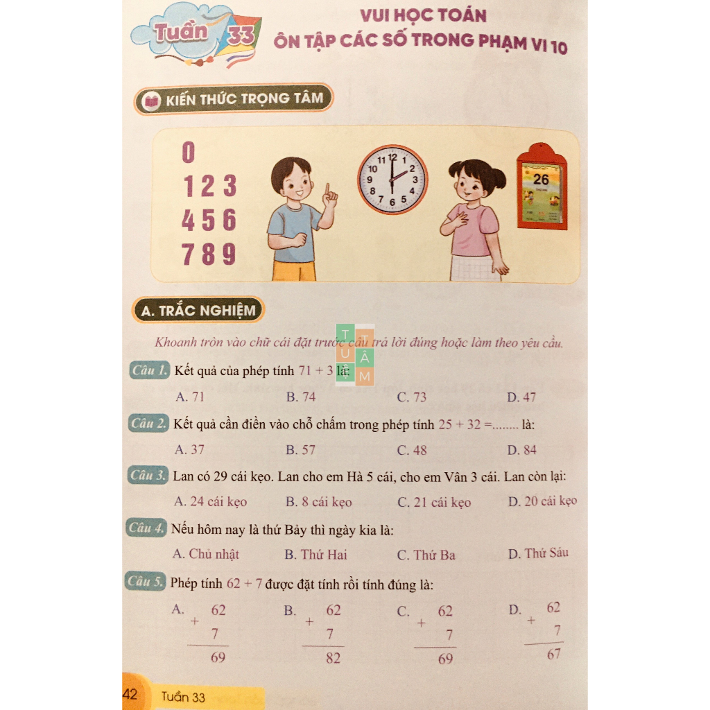 Sách - Bài tập tuần Toán 1