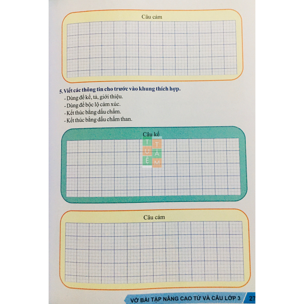 Sách - Vở bài tập nâng cao từ và câu lớp 3