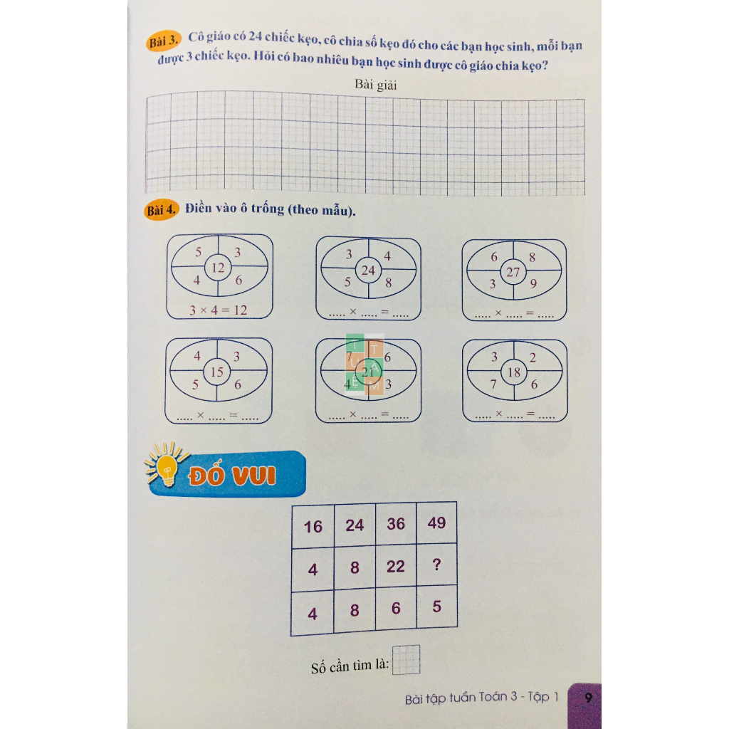 Sách - Bài tập tuần Toán 3